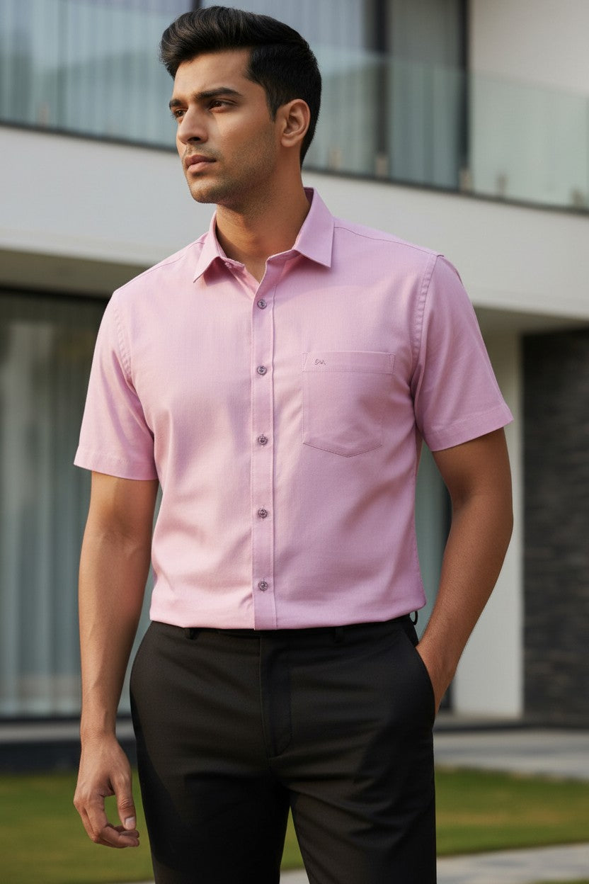Southloom Pure Cotton Lavender Plain Shirt SLSHIRT 44 HS