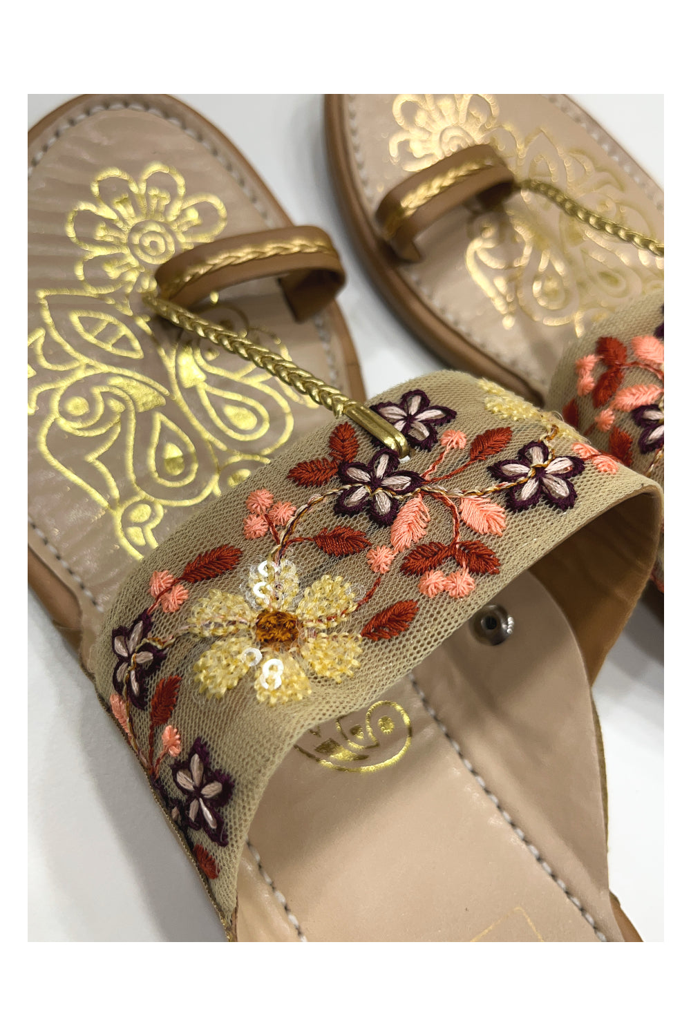 Southloom Jaipur Handmade Embroidered Sandals