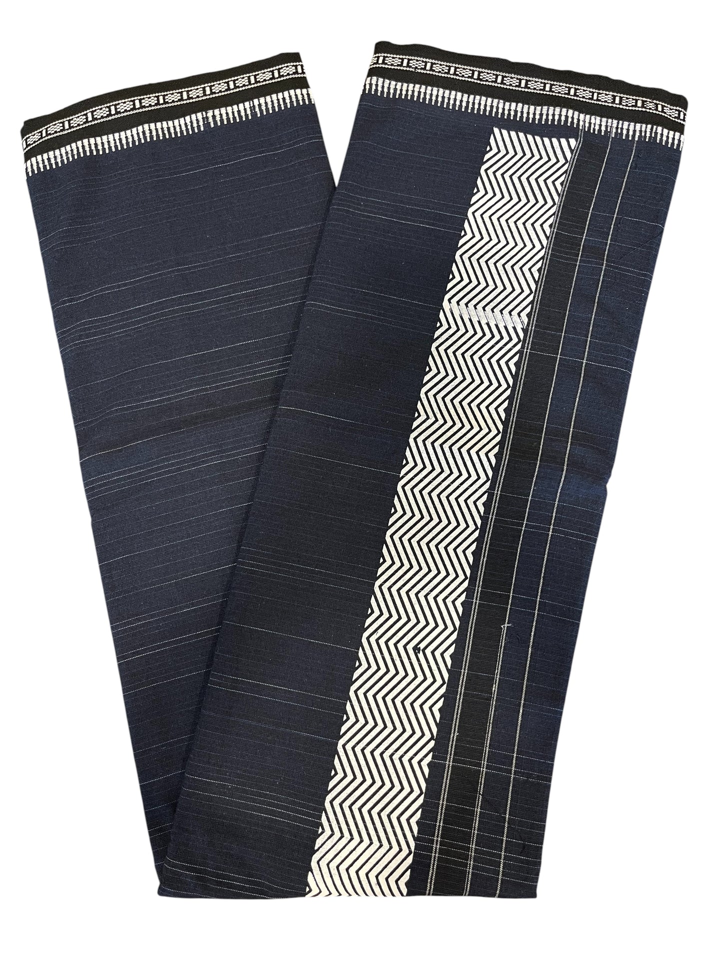 Southloom Blue Printed Single Mundu / Otta Mundu / Lungi (South Indian Kerala Dhoti)