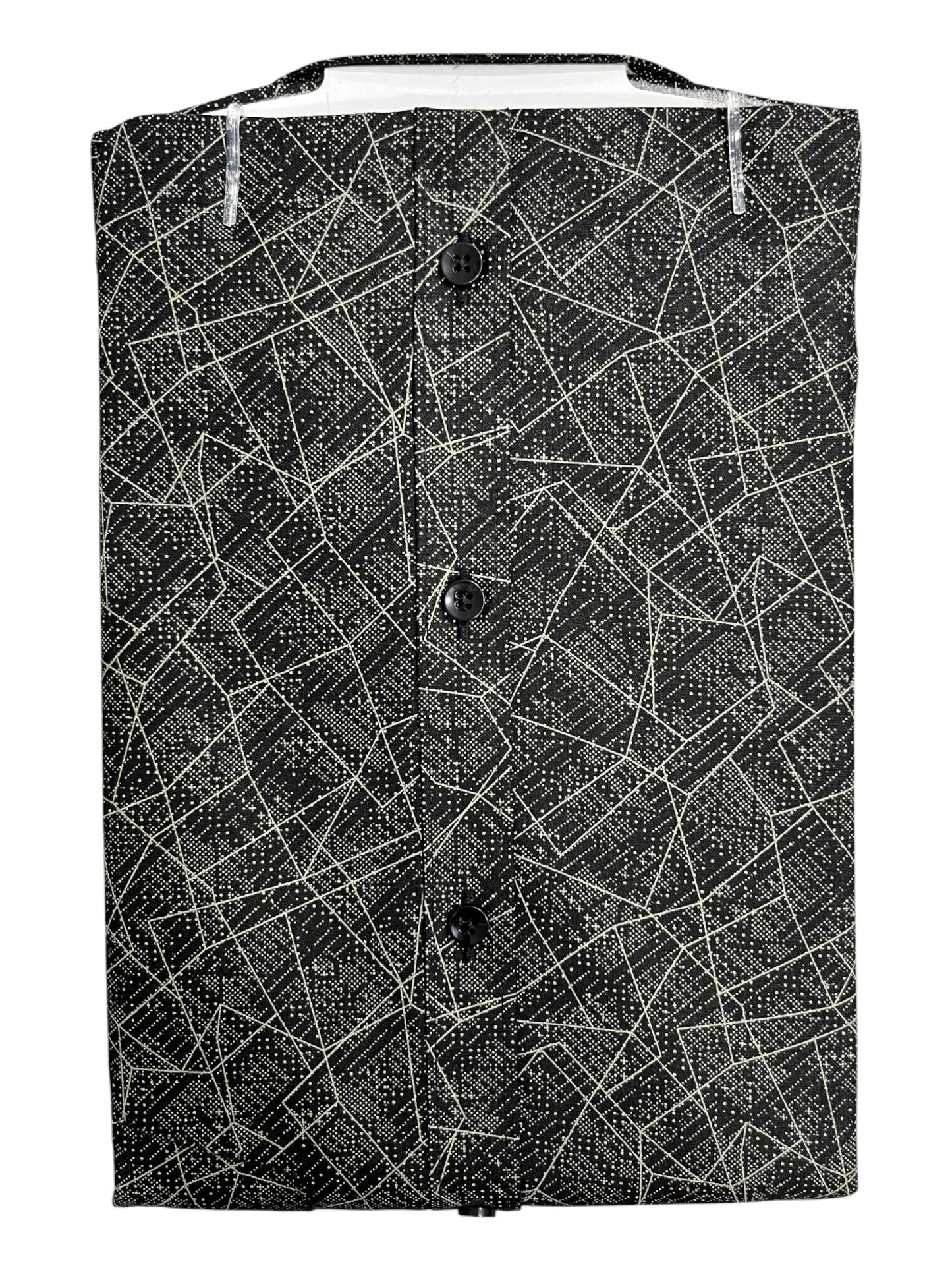 Southloom Pure Cotton Black Printed Shirt (38 HS)