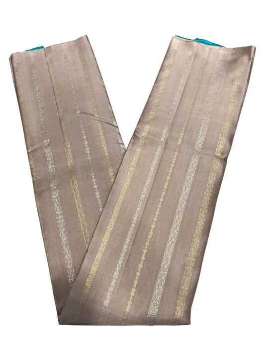 Southloom Premium Handloom Bridal Kanchipuram Silk Saree with Korvai Work