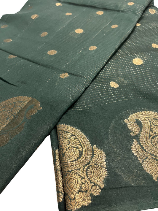 Southloom Georgete Banarasi Silk Saree with Woven Work on Body and Borders