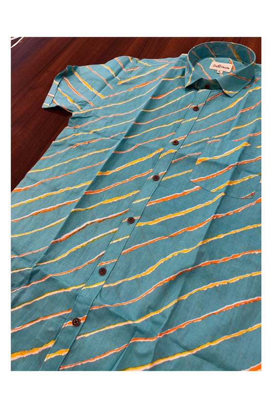 Southloom Jaipur Pure Cotton Printed Shirt For Men (Large)