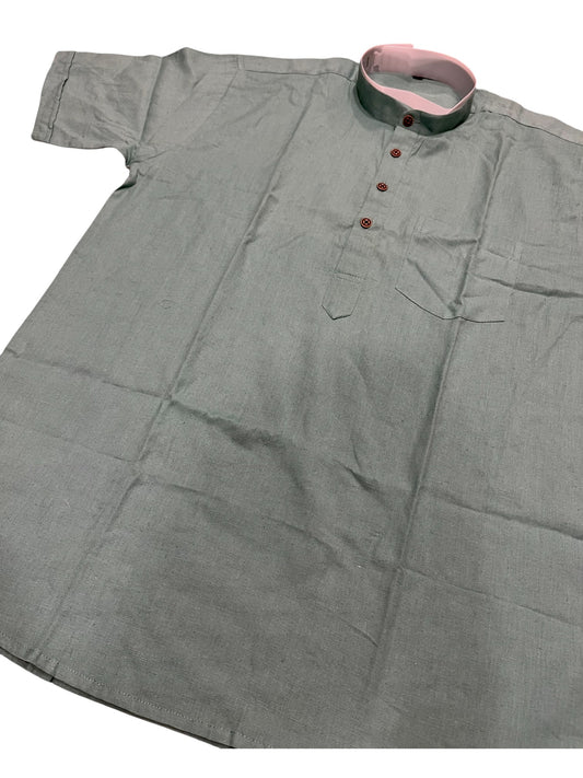 Southloom Blue Short Cotton Kurta Shirt for Men