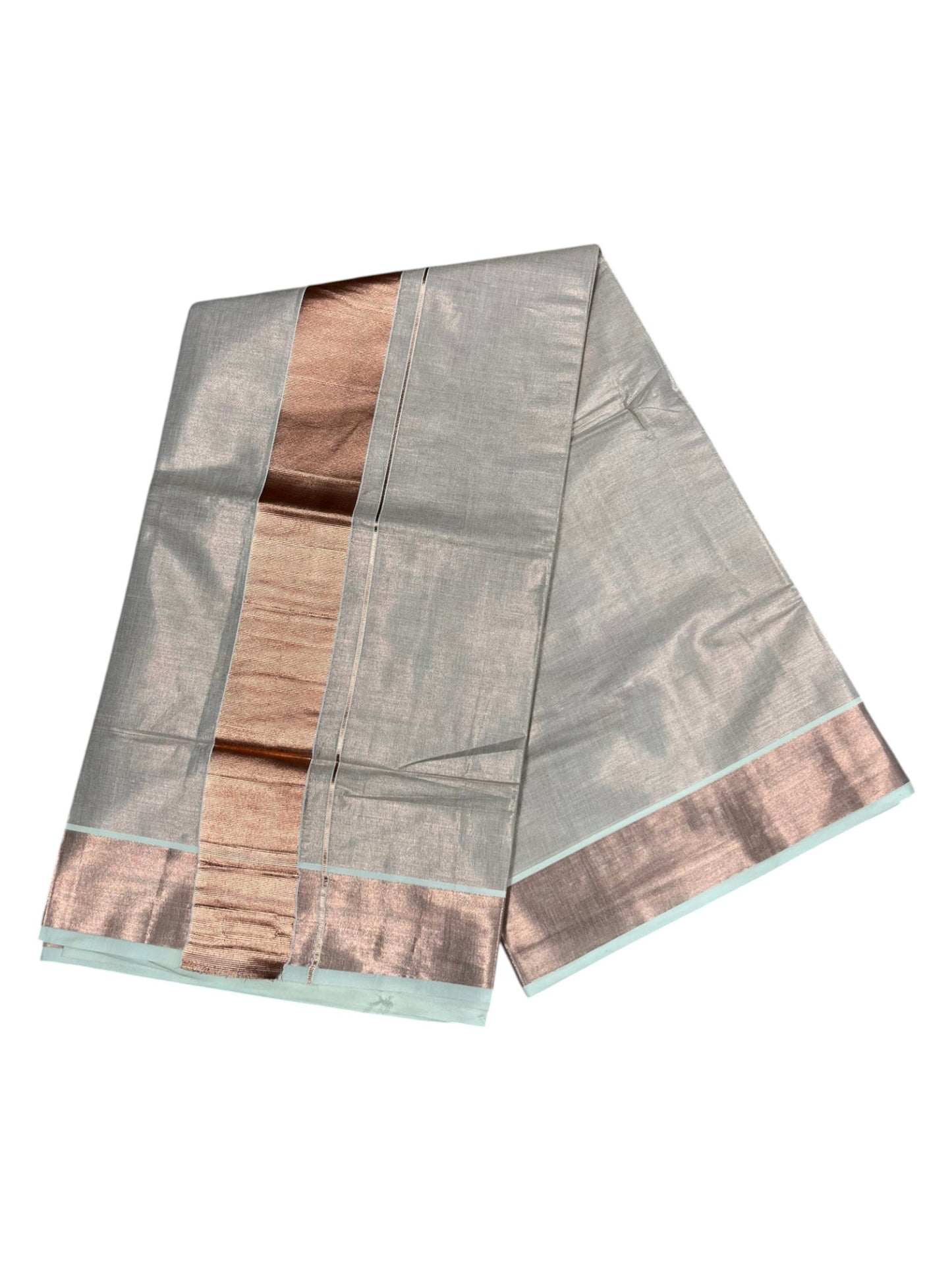 Southloom Kerala Cotton Saree with Rose Copper Kasavu and Border