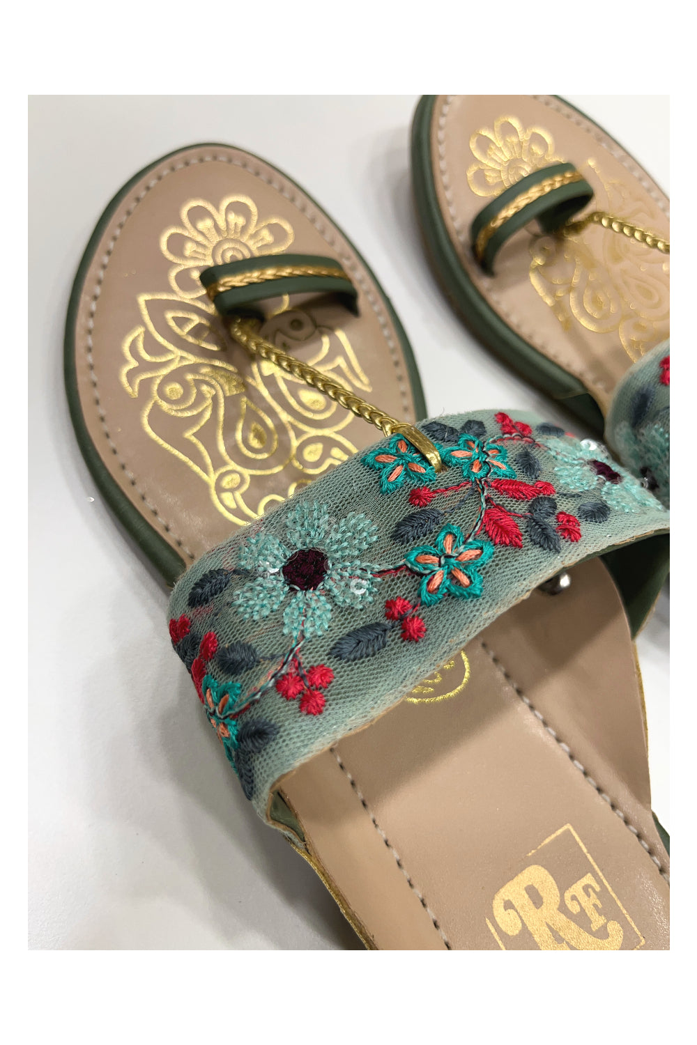 Southloom Jaipur Handmade Embroidered Sandals