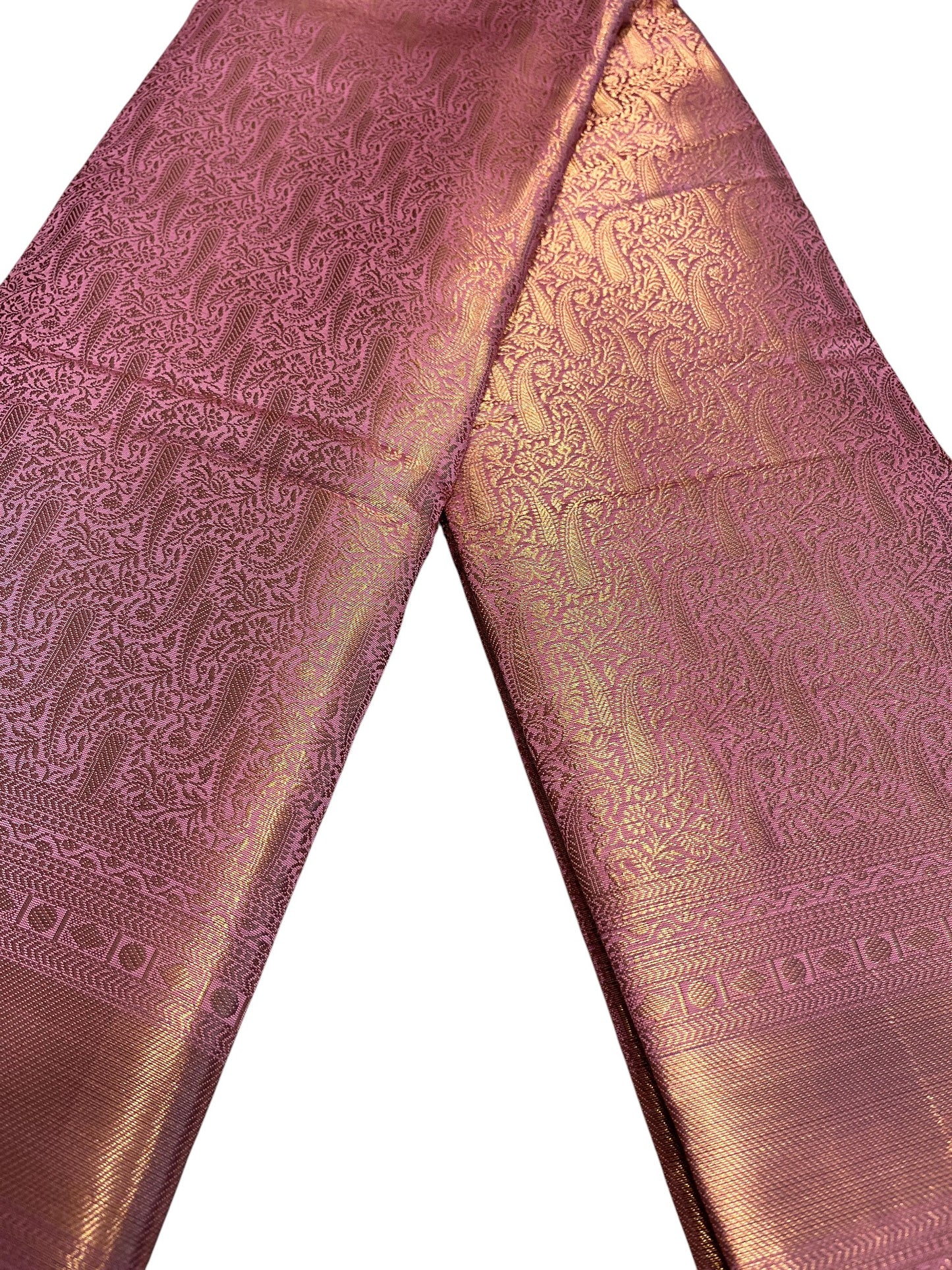 Southloom Premium Semi Silk Zari Work Brocade Saree in Bridal Pink with Matching Pallu