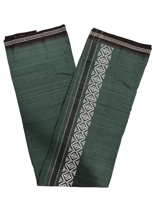 Southloom Green Printed Single Mundu / Otta Mundu / Lungi (South Indian Kerala Dhoti)