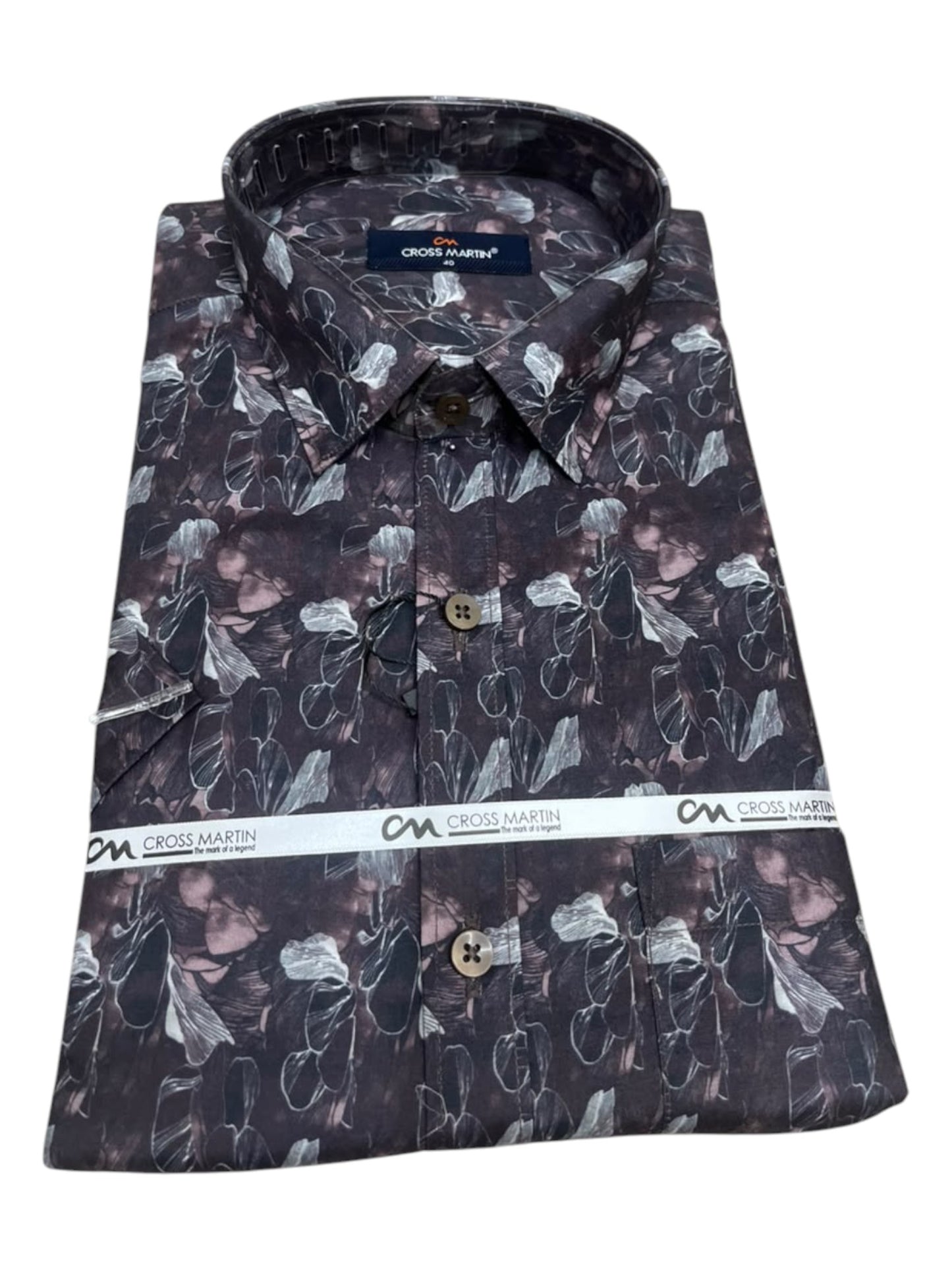 Southloom Pure Cotton Brown printed Shirt SLSHIRT 40HS