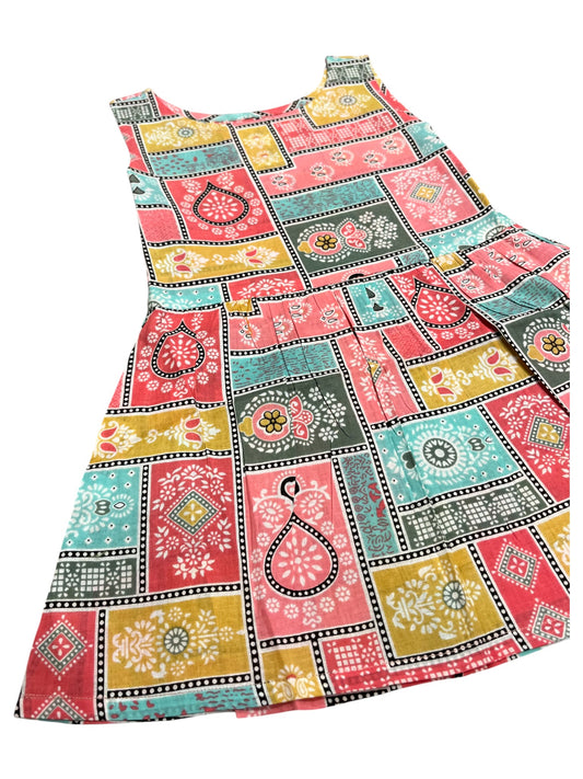 Southloom Pure Cotton Jaipur Printed Frocks for Girls (Age 1-2)