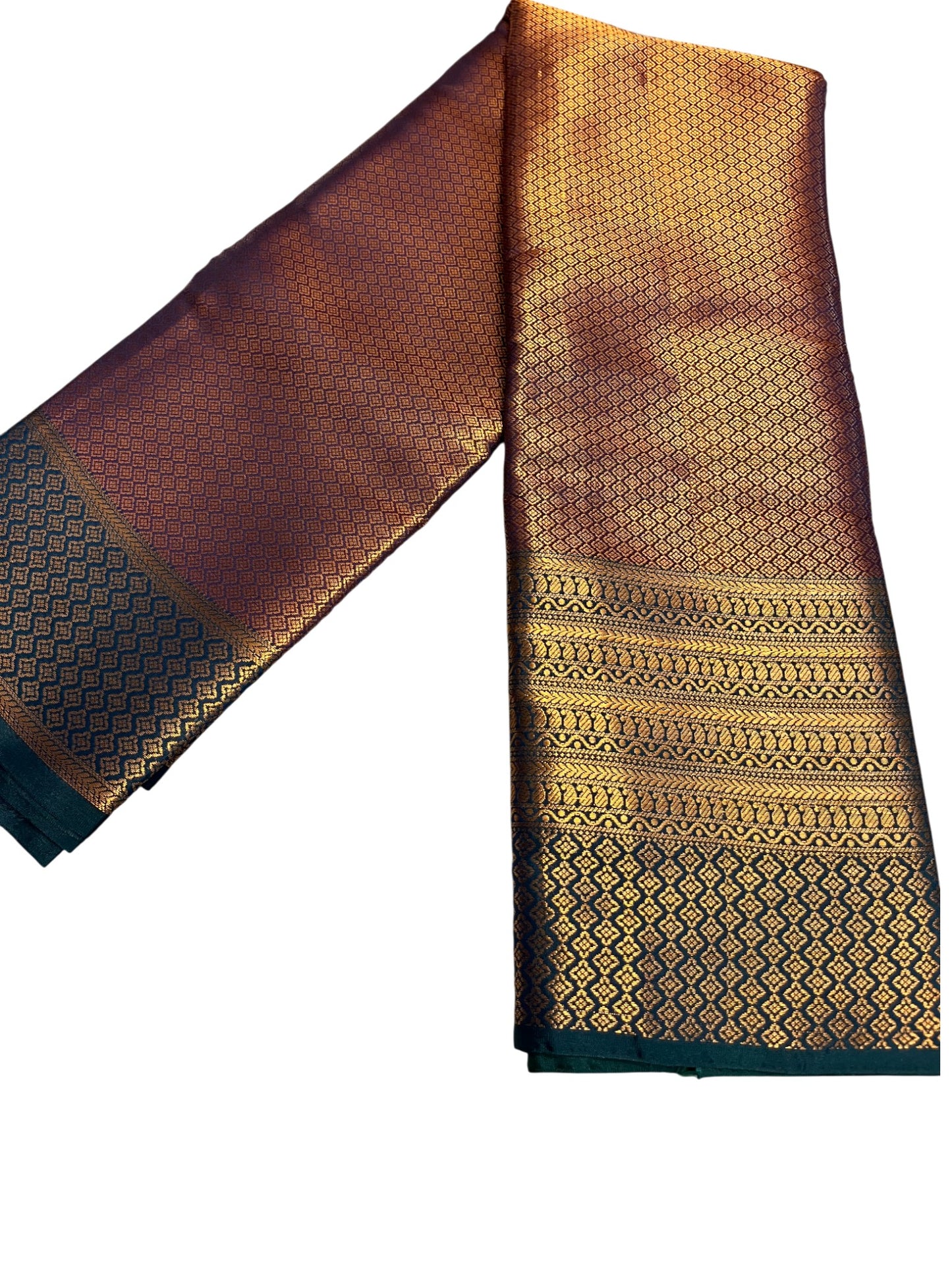 Southloom Semi Silk Brocade Bridal Saree With Woven Borders