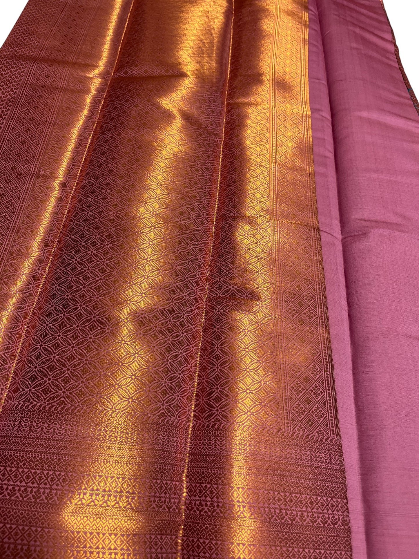 Southloom Premium Semi Silk Zari Work Brocade Saree in Bridal Pink with Matching Pallu