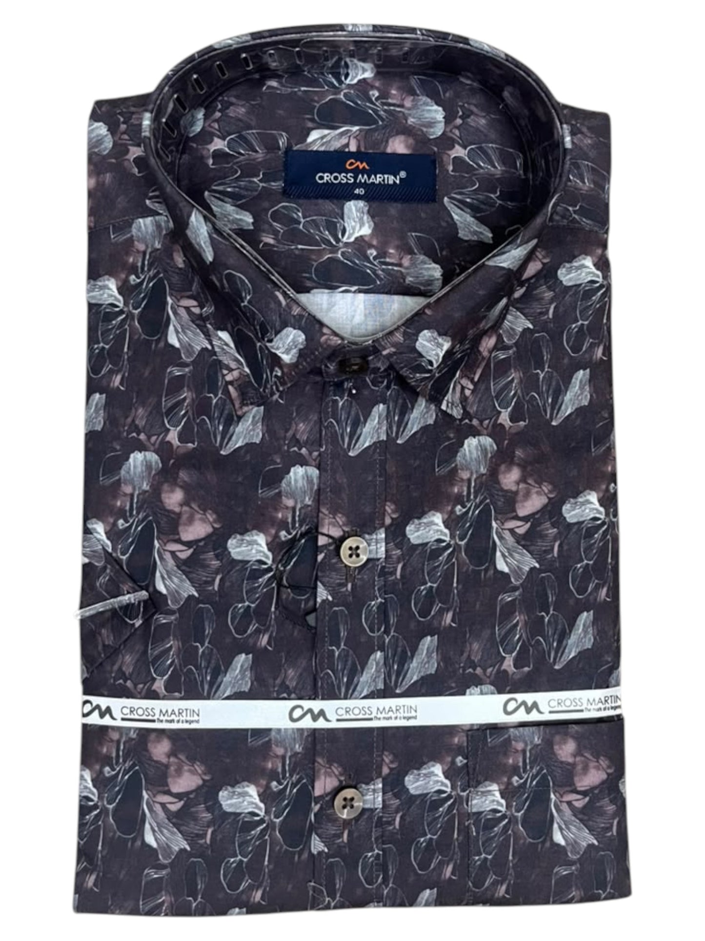 Southloom Pure Cotton Brown printed Shirt SLSHIRT 40HS