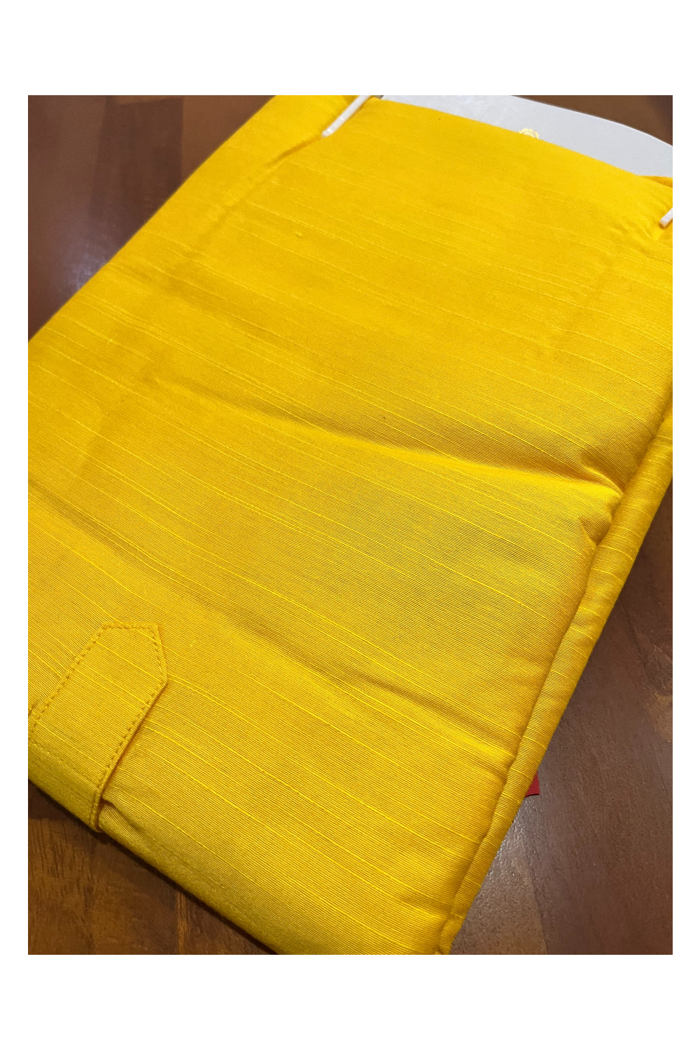 Southloom Semi Silk Short Kurta for Men in Yellow Colour