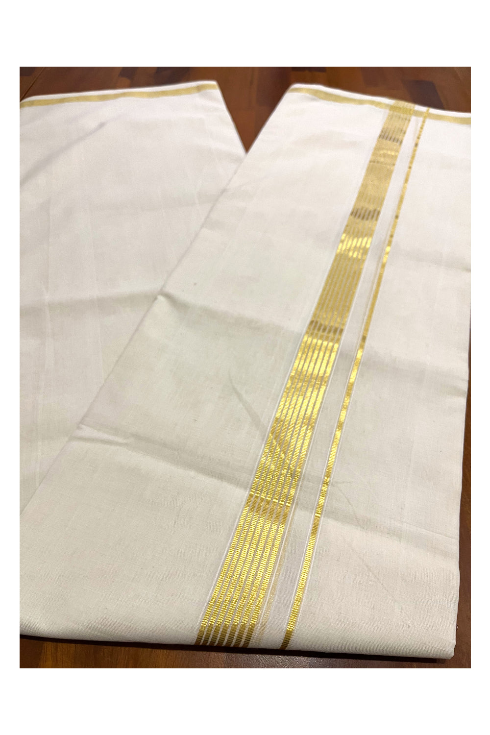 Premium Balaramapuram Unakkupaavu Handloom Kasavu Mundu (South Indian Kerala Dhoti)