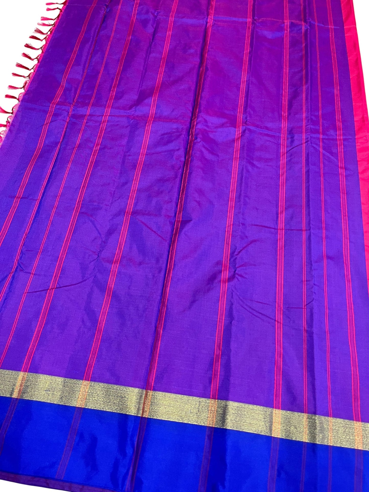 Southloom Semi Silk Saree Pink And Violet