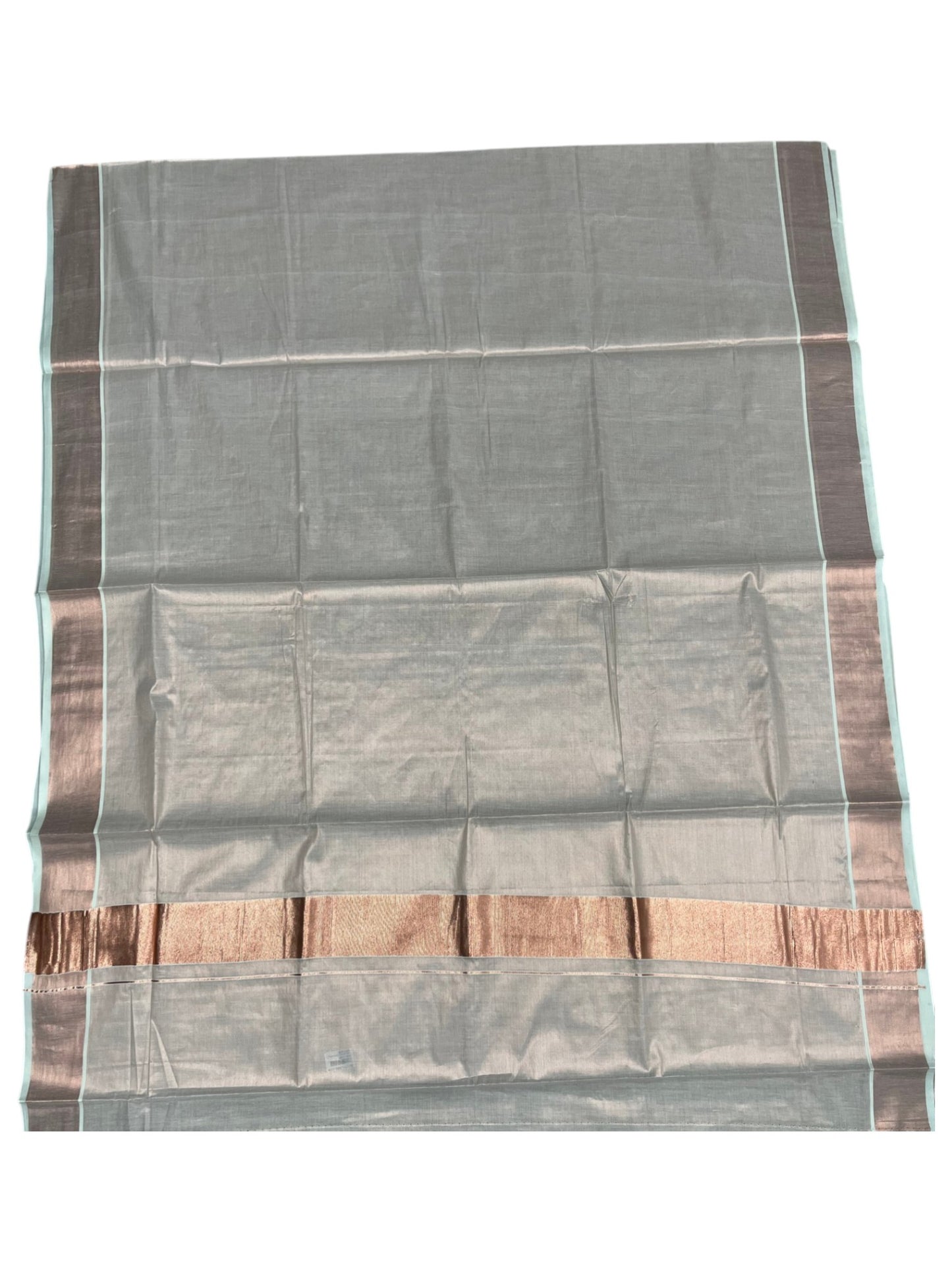 Southloom Kerala Cotton Saree with Rose Copper Kasavu and Border