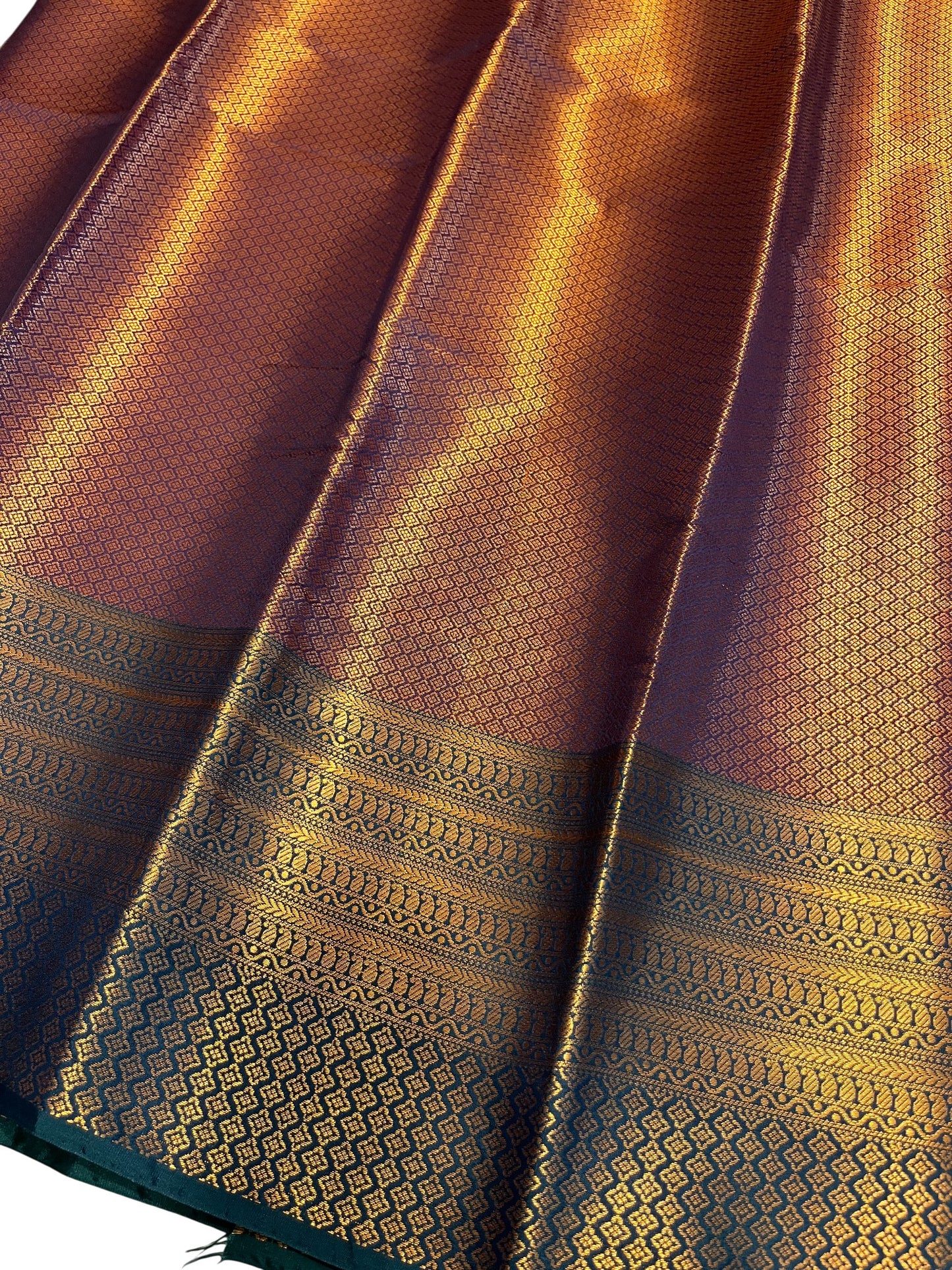 Southloom Semi Silk Brocade Bridal Saree With Woven Borders