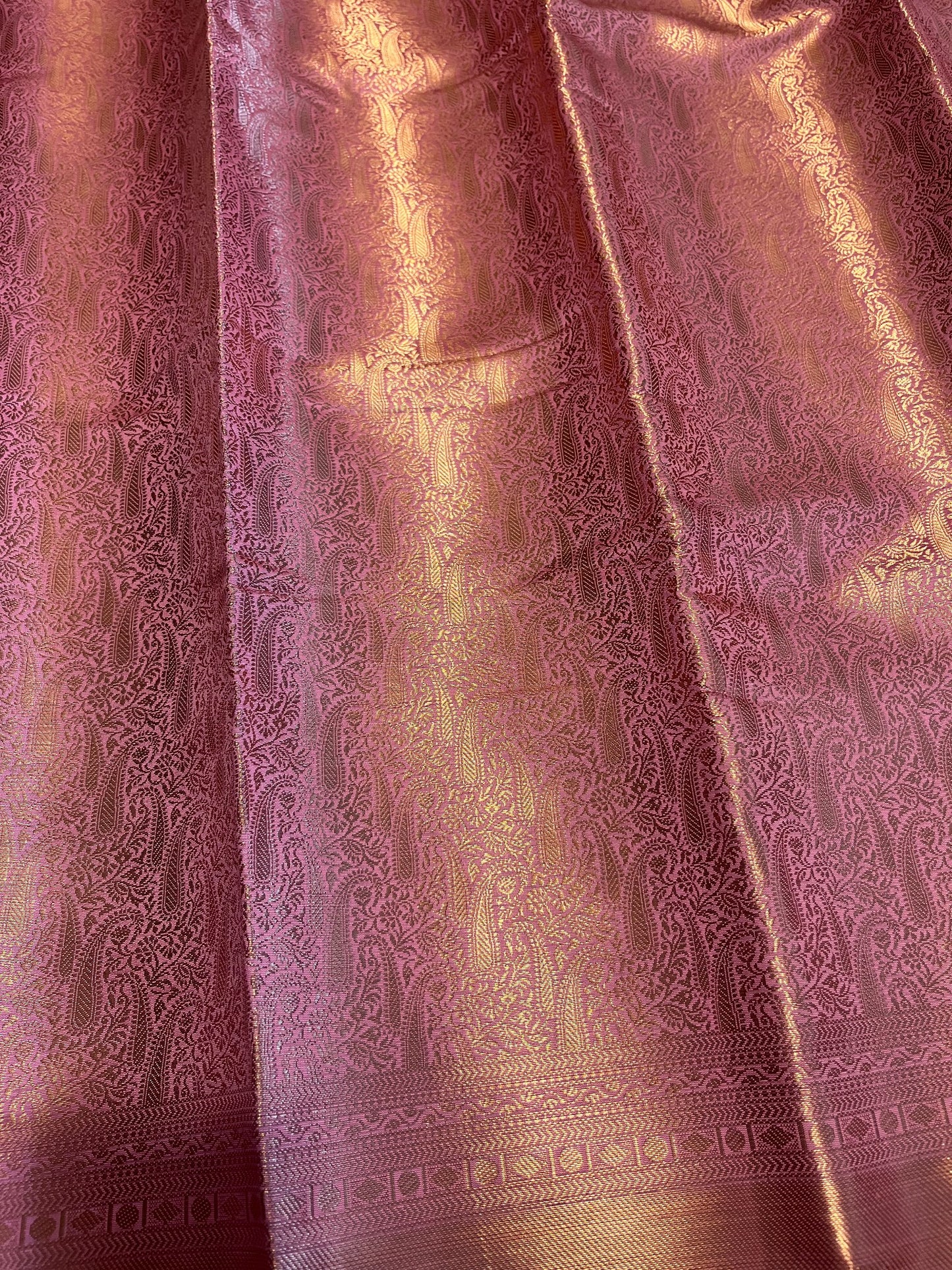 Southloom Premium Semi Silk Zari Work Brocade Saree in Bridal Pink with Matching Pallu