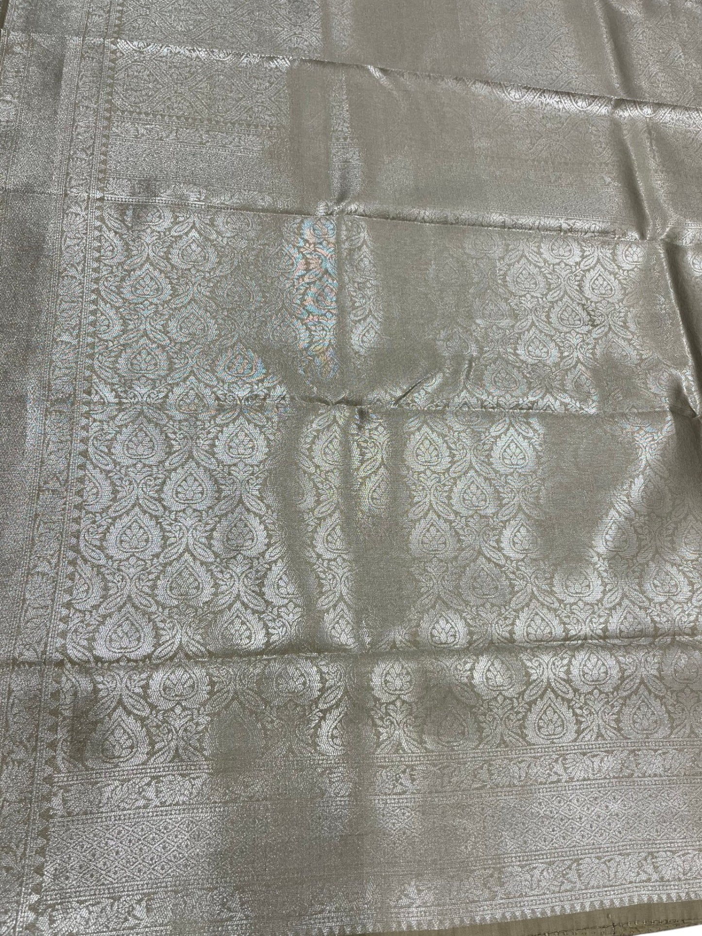 Southloom Tissue Silk Saree with Woven Work on Body and Borders