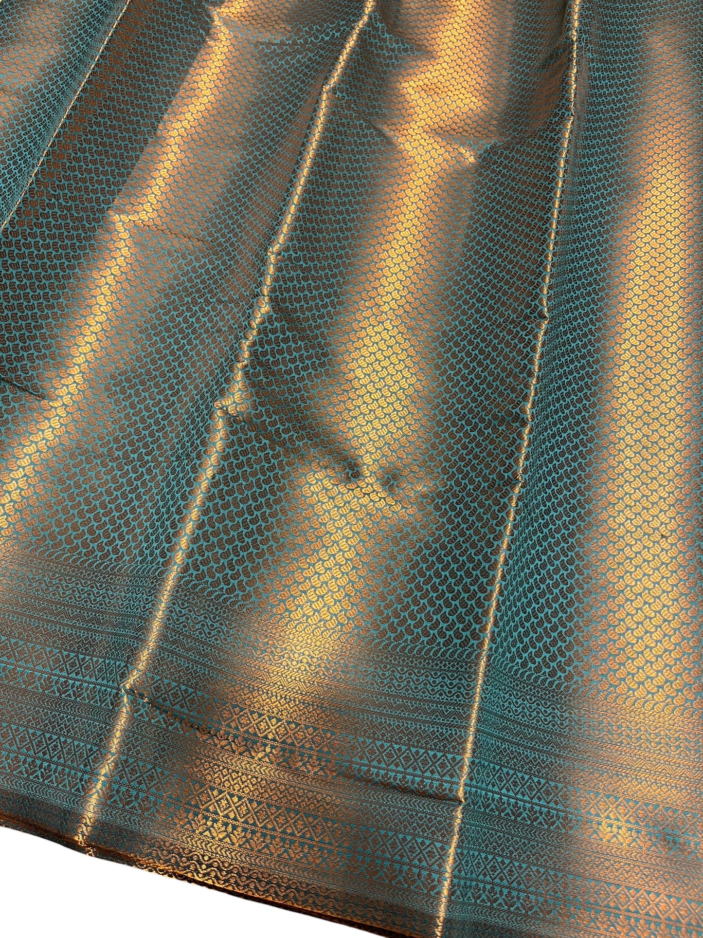 Southloom Premium Semi Silk Zari Work Brocade Saree in Bridal Blue with Matching Pallu