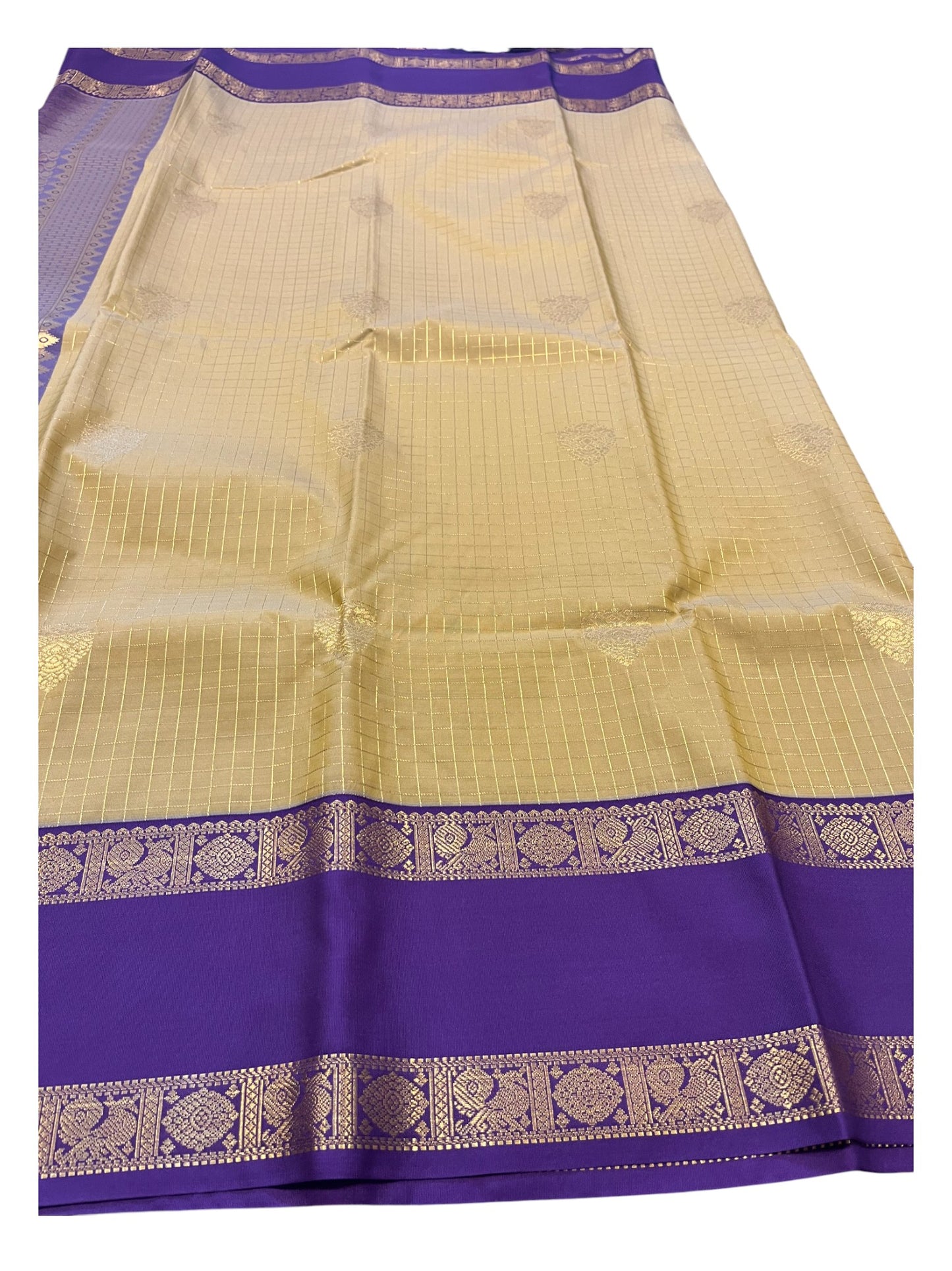 Southloom Banarasi Semi Silk Saree with Woven Work on Body (Green)