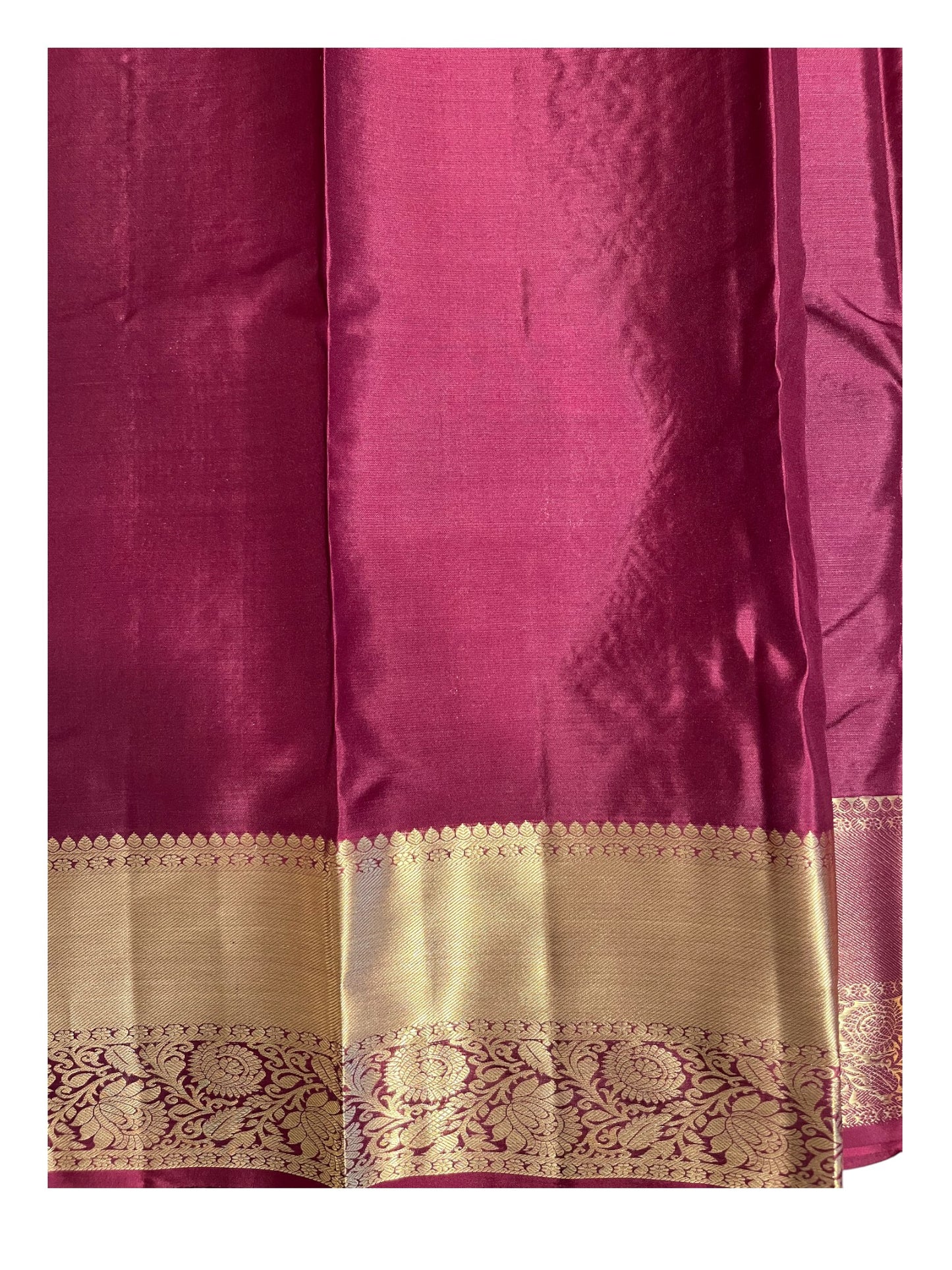 Southloom Pure Handloom Bridal Kanchipuram Silk Saree with Korvai Work (Maroon)