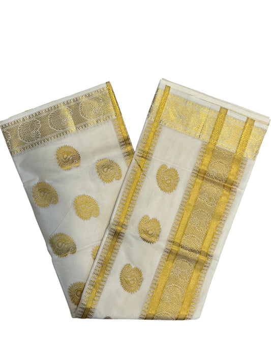 Southloom Super Premium Balaramapuram Unakkupaavu Handloom Cotton Saree with Woven Butta Works Across Body