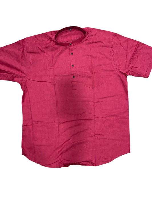Southloom Pink Short Cotton Kurta Shirt for Men