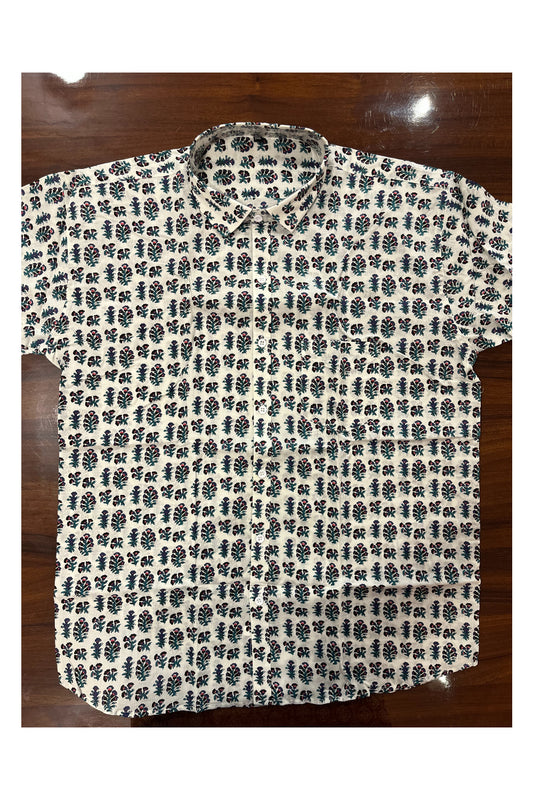 Southloom Jaipur Pure Cotton Printed Shirt For Men (3XL)