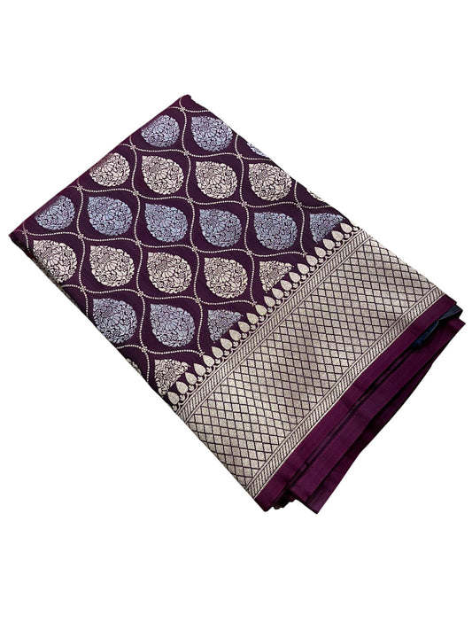 Southloom Pure Banarasi Silk Saree with Woven Work on Body and Borders