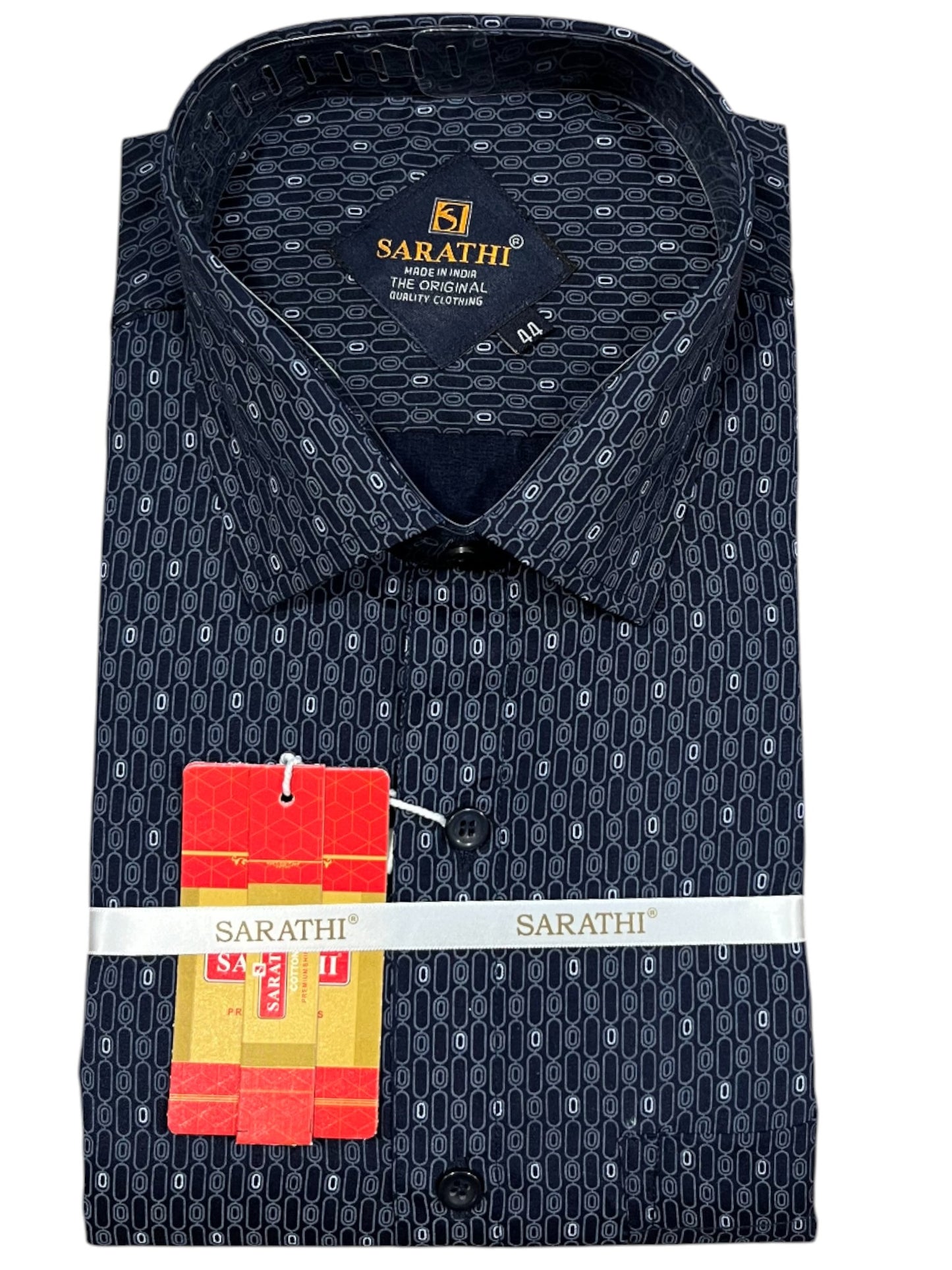 Southloom Pure Cotton Blue Printed Shirt(44 FS)