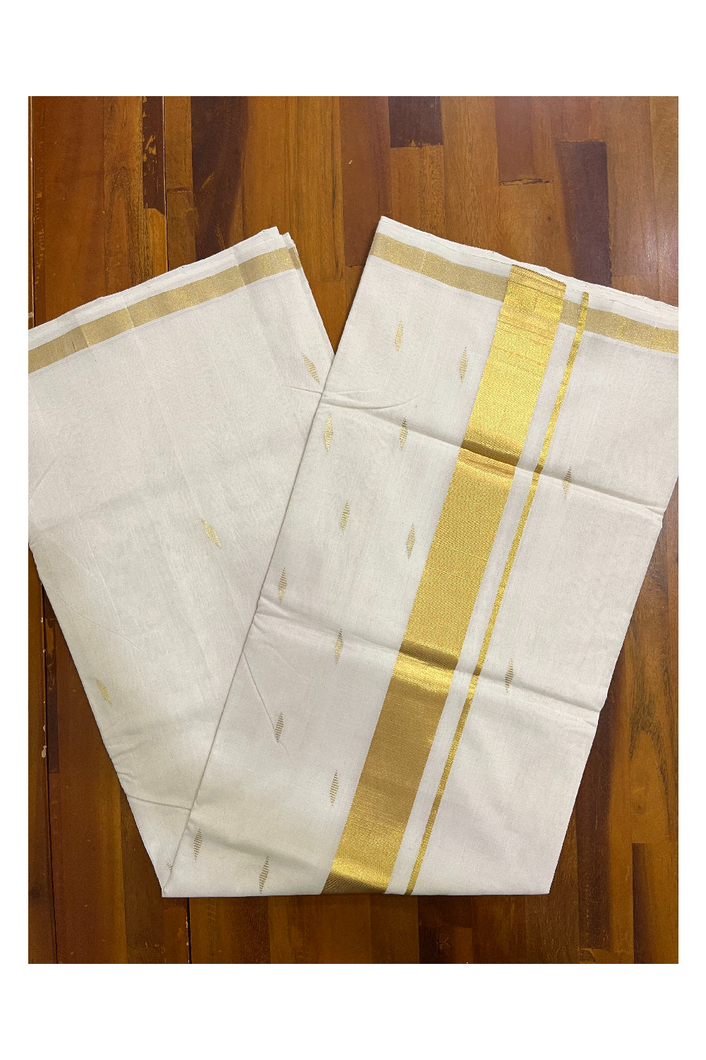 Southloom Balaramapuram Unakkupaavu Super Premium Handloom Cotton Saree with Golden Butta Works