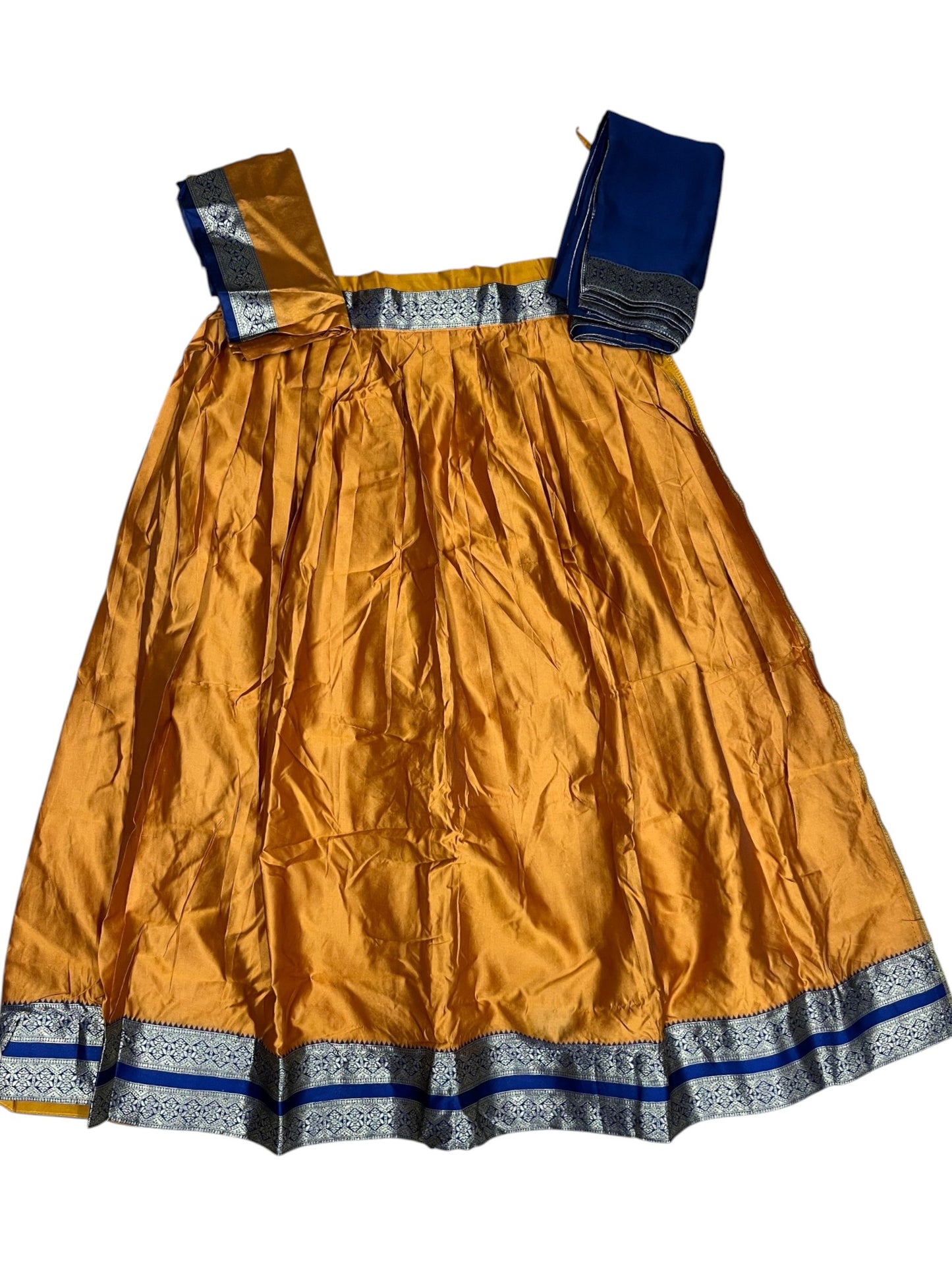 Southloom Semi Silk Dhavani Set with Pavada and Yellow Blouse PieceSLDHAVANI SL542
