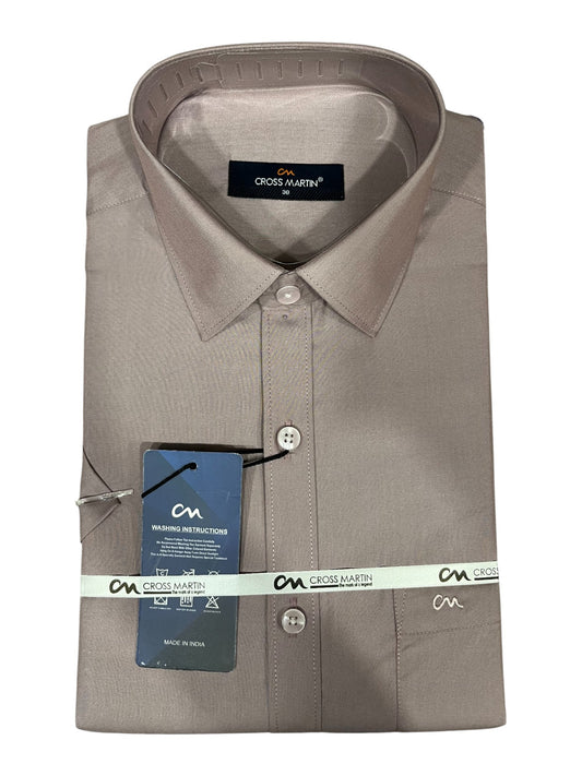 Southloom Pure Cotton Gray Plain Shirt (38 HS)