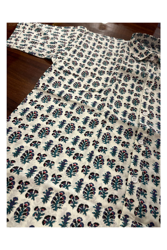 Southloom Jaipur Pure Cotton Printed Shirt For Men (3XL)