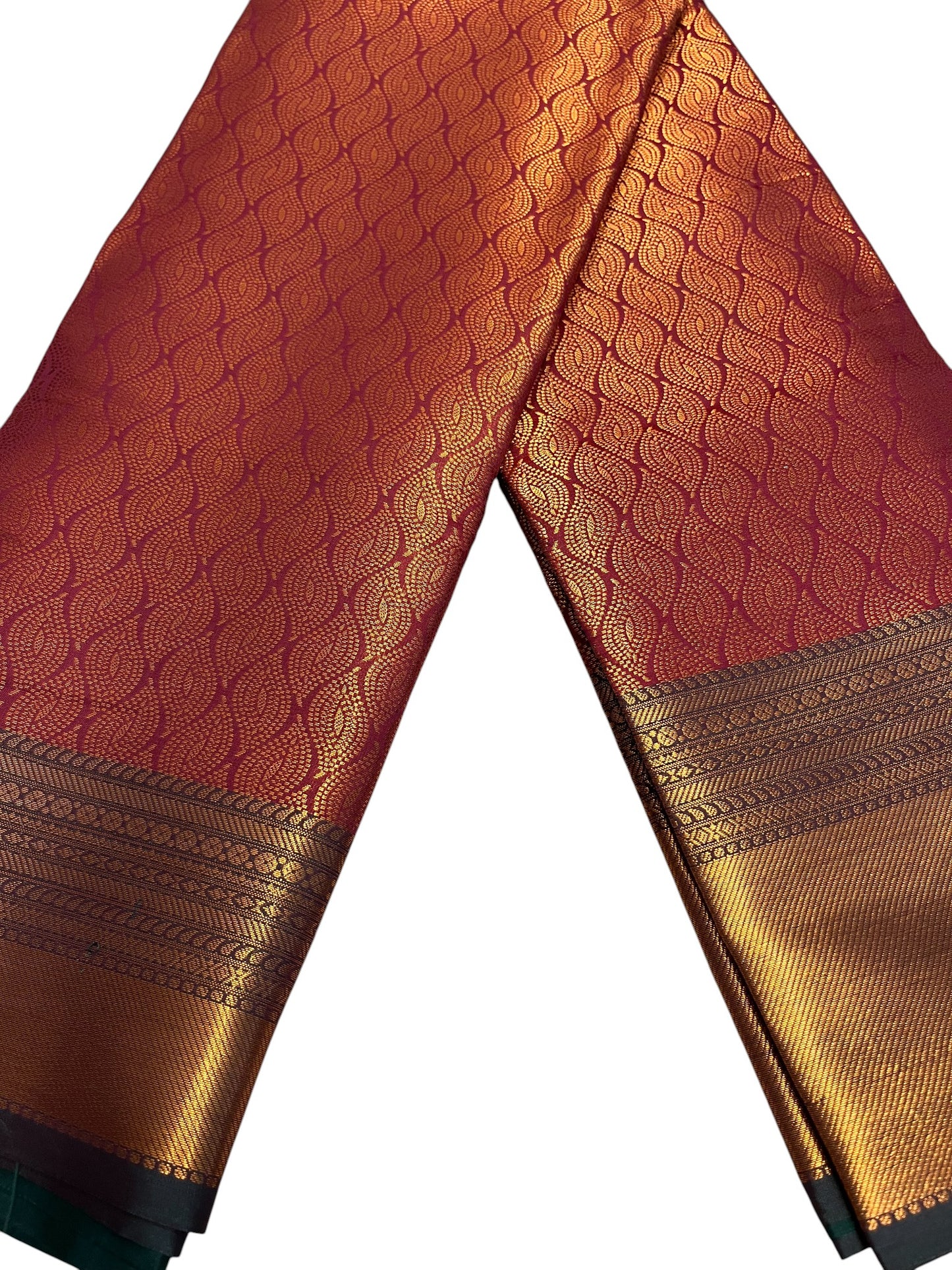 Southloom Premium Semi Silk Zari Work Brocade Saree in Bridal Maroon with Matching Pallu