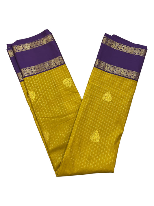 Southloom Banarasi Semi Silk Saree with Woven Work on Body (Green)