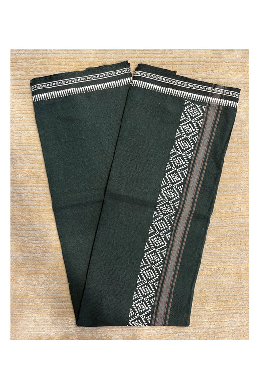 Southloom Green Printed Single Mundu / Otta Mundu / Lungi (South Indian Kerala Dhoti)