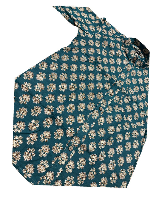 Southloom Jaipur Pure Cotton Block Printed Shirt for Men (Medium)