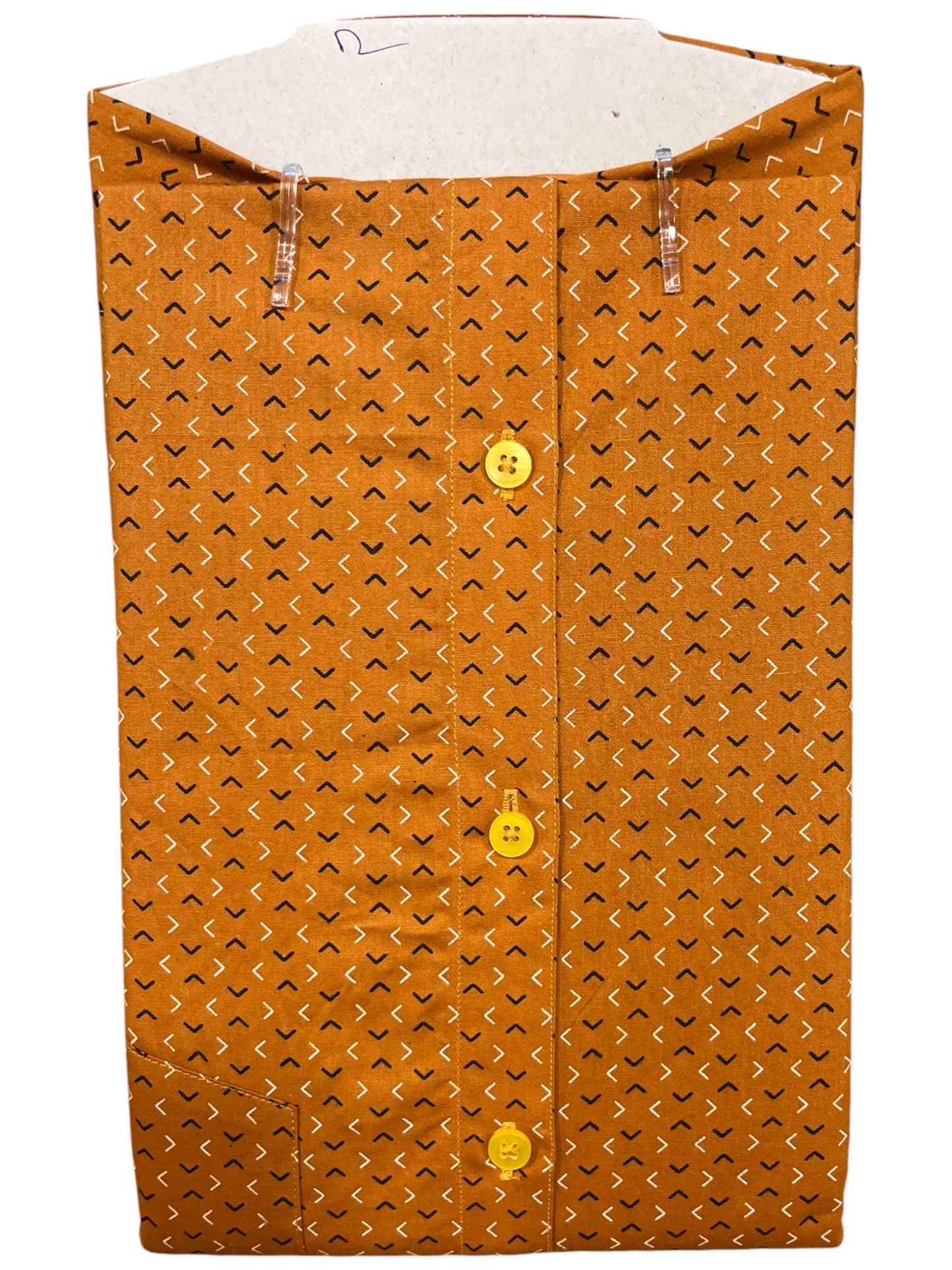 Southloom Pure Cotton Shirt with Orange Printed(38 HS)