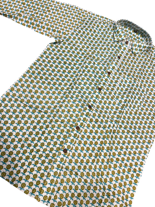 Southloom Jaipur Pure Cotton Block Printed Shirt for Men (Medium)