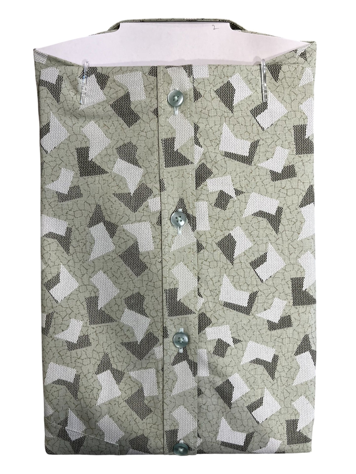 Southloom Pure Cotton Green Printed Shirt (38 FS)