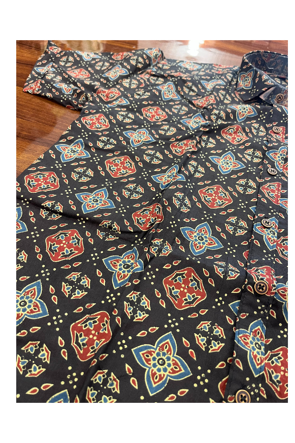 Southloom Jaipur Pure Cotton Printed Shirt For Men (Large)