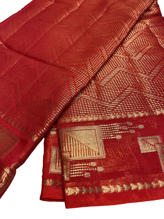 Southloom Georgete Banarasi Silk Saree with Woven Work on Body and Borders