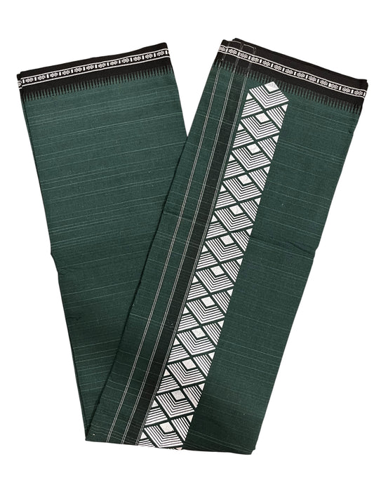 Southloom Green Printed Single Mundu / Otta Mundu / Lungi (South Indian Kerala Dhoti)