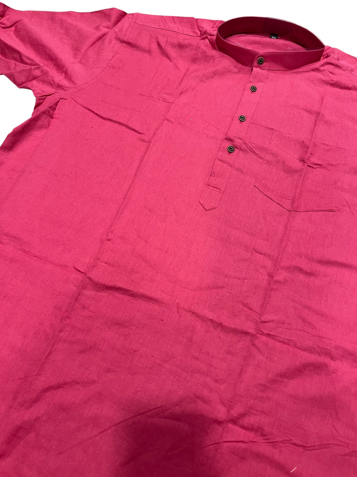 Southloom Pink Short Cotton Kurta Shirt for Men