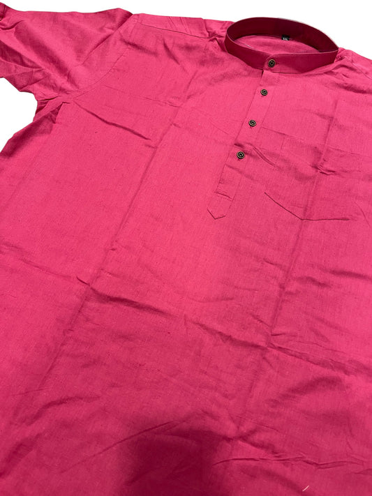 Southloom Pink Short Cotton Kurta Shirt for Men