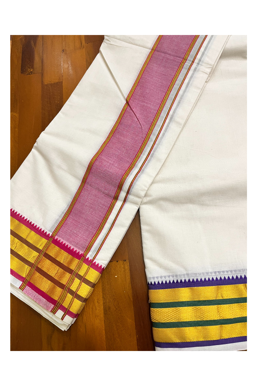 Southloom Pure Cotton Panchakacham with Angavastram (10+6) / Iyer Vesthi