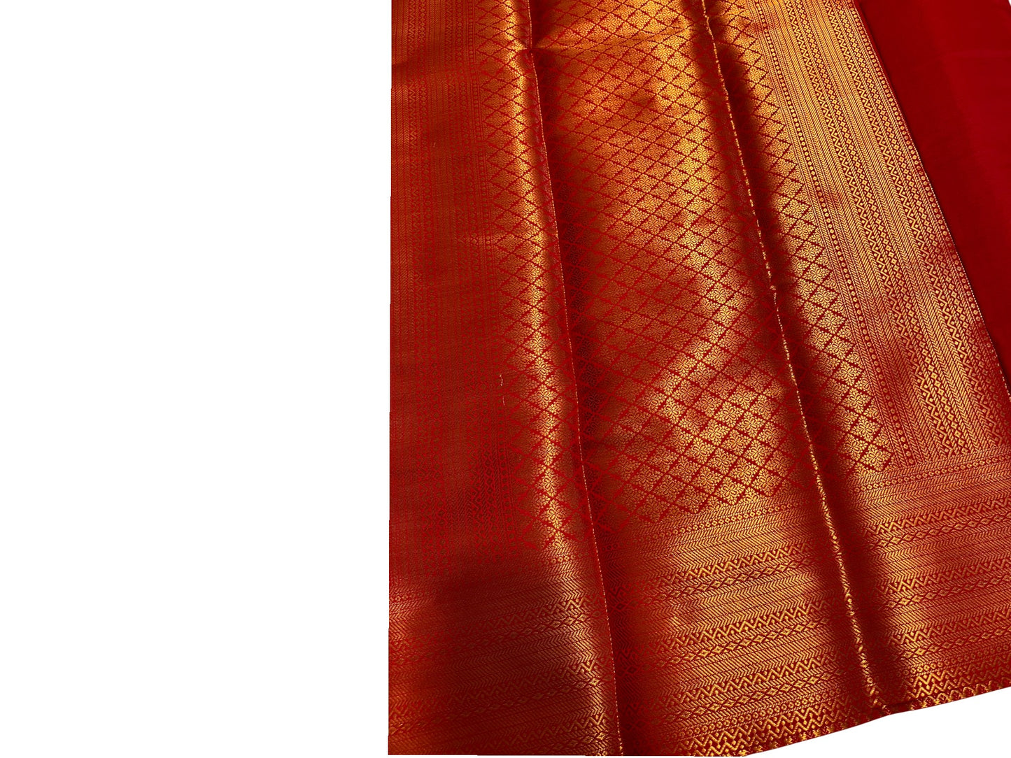 Southloom Semi Silk Brocade Bridal Saree WIth Woven Borders